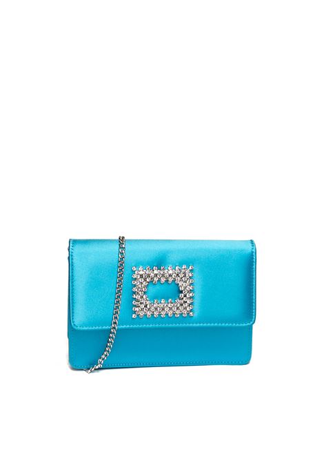 Pochette raso azzurro RUSSO G | BAG02RASO-AZZURRO